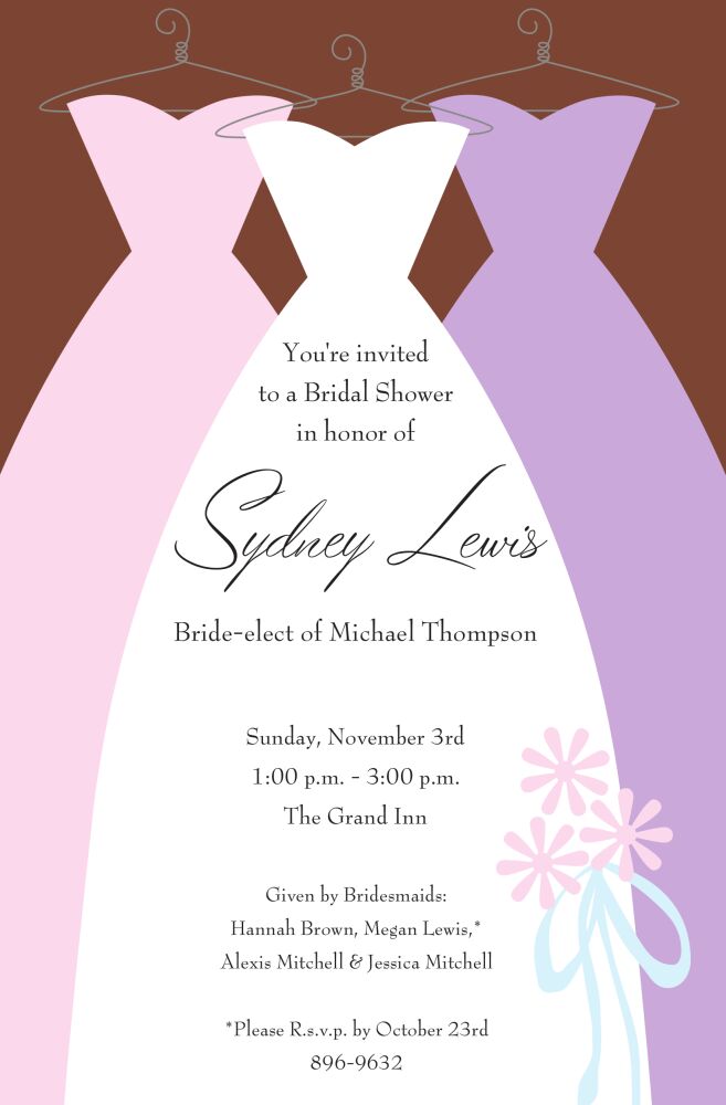 Bridal Dresses Invitation