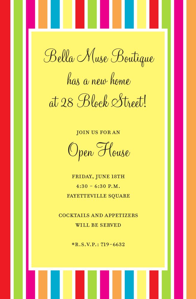 Candy Stripe Invitation