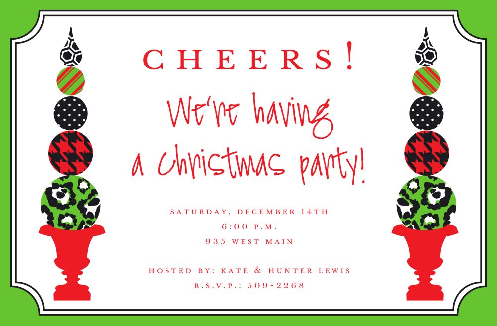 Deco Topiaries Invitation