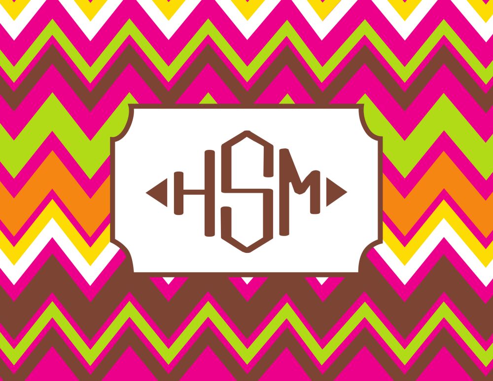 Hot Chevron Folded Note