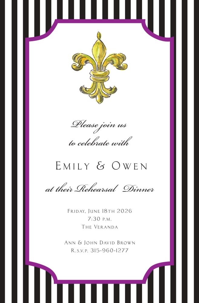 Fleur de Lis Invitation