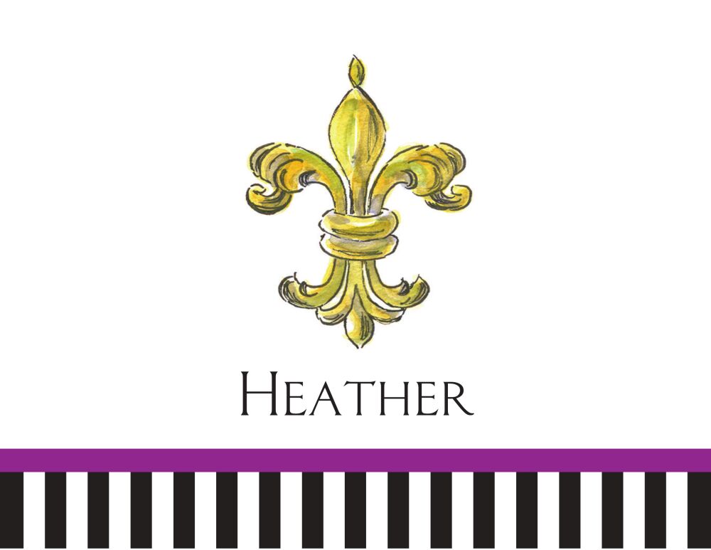 Fleur de Lis Folded Note