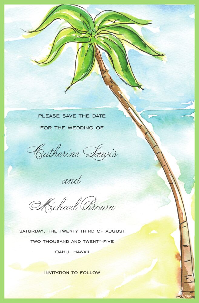 Palm Tree Invitation