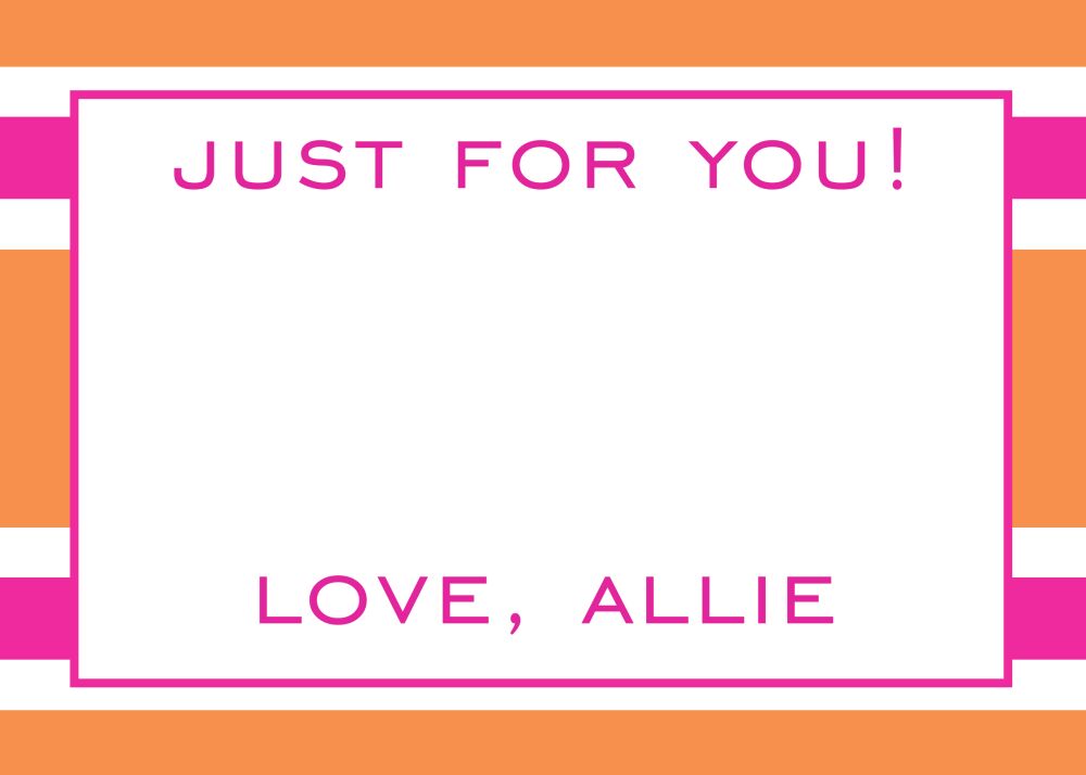 Summer Stripes Orange Enclosure Card