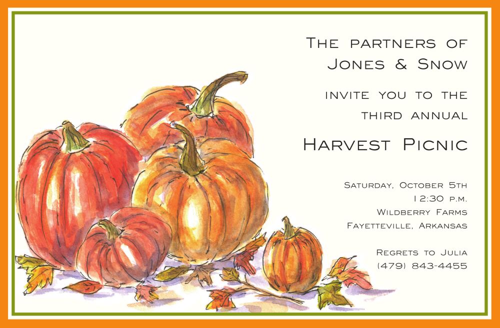 Fall Pumpkins Invitation