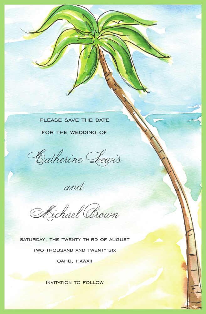 Palm Tree Invitation