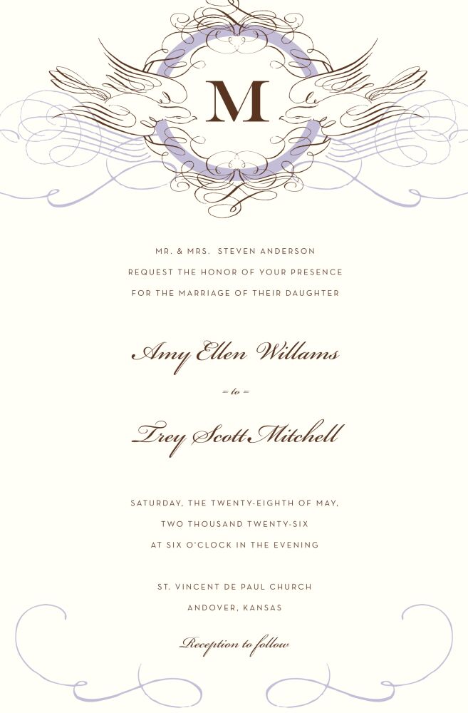 Dove Flourish Invitation