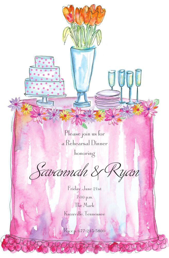 Frilly Table Invitation