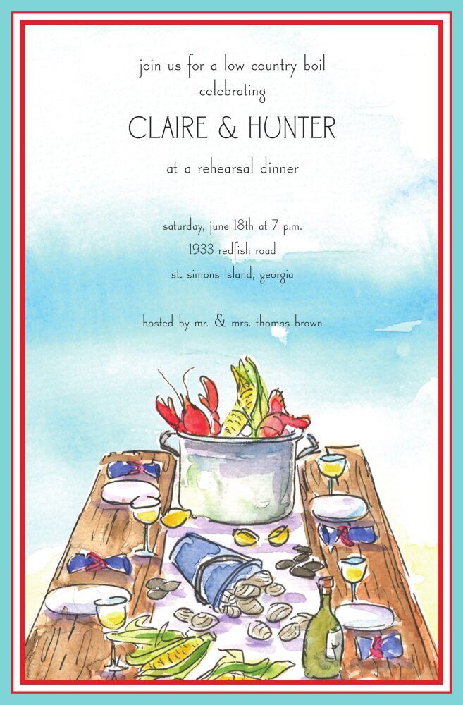 Beach Boil Invitation