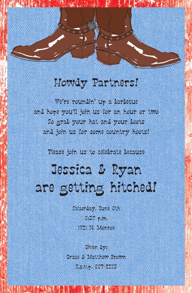 Boots Invitation
