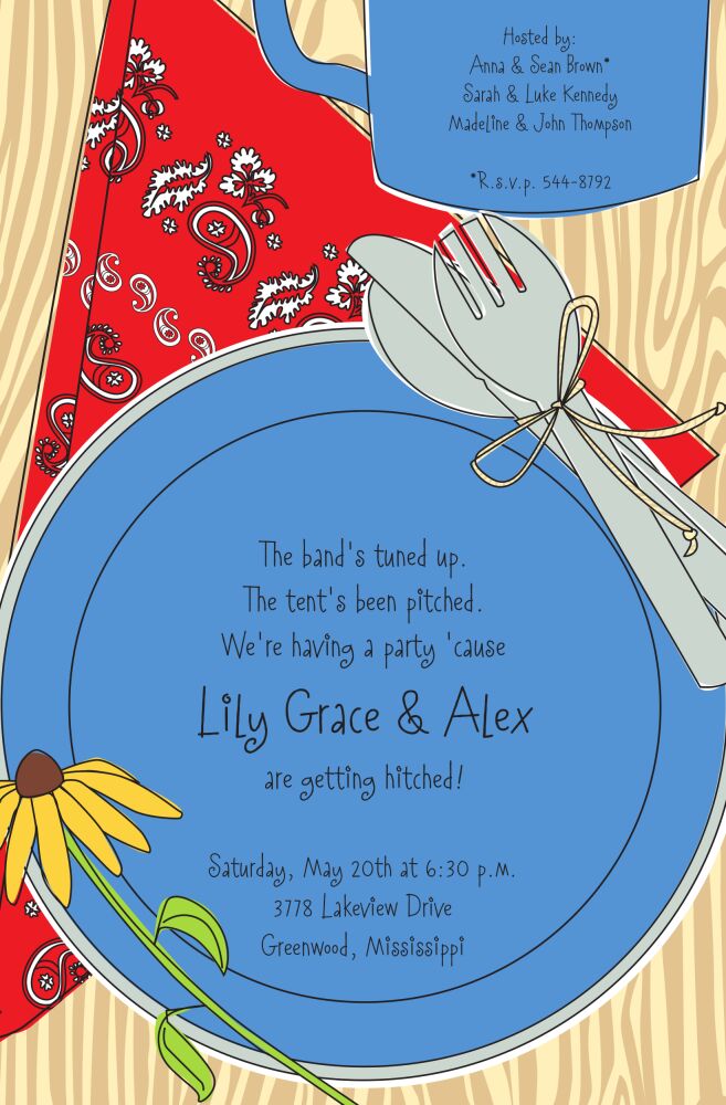 Western Place Setting Invitation