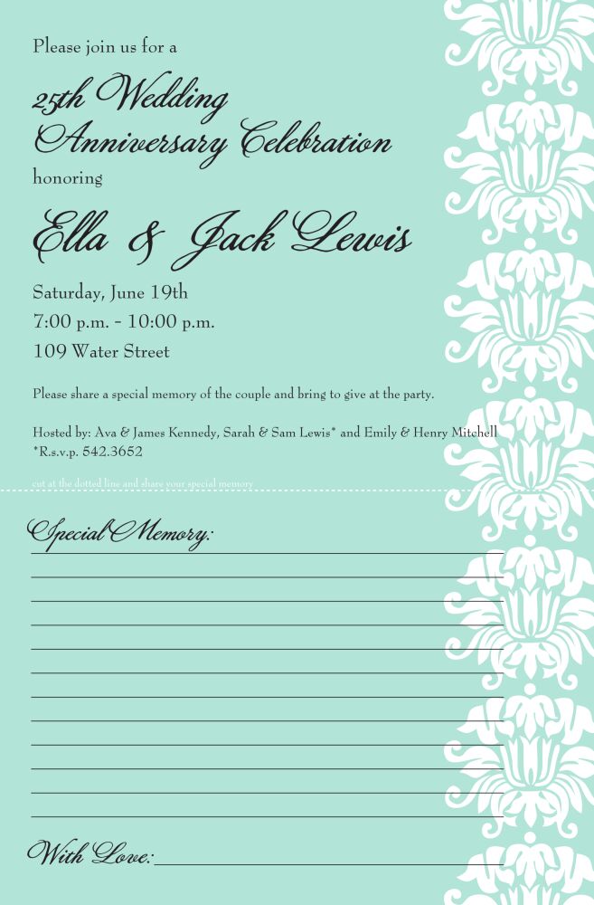 Venetian Blue Invitation