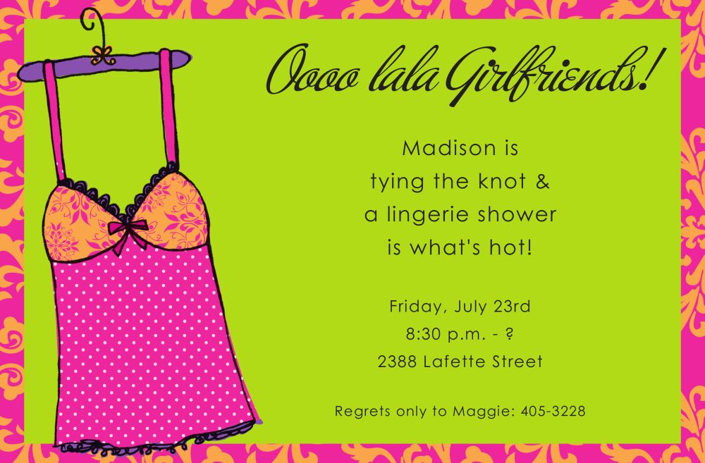 Lingerie Madness Invitation
