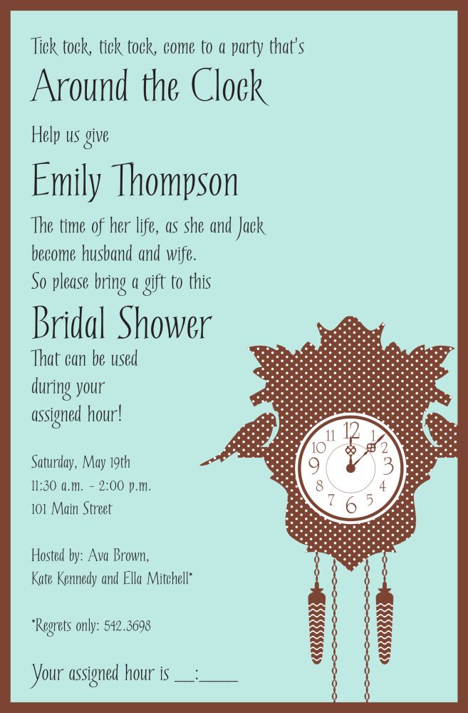 Cuckoo Blue Invitation