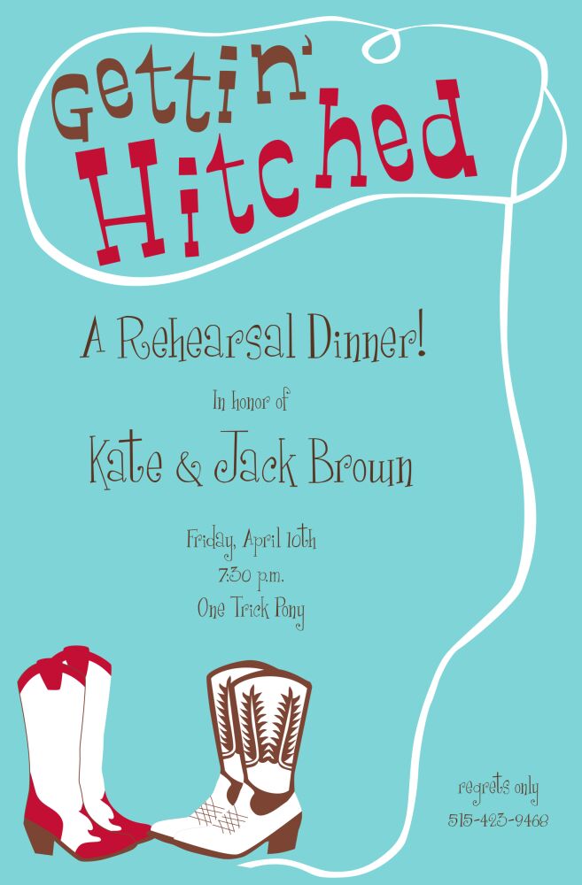 Western Wed Invitation