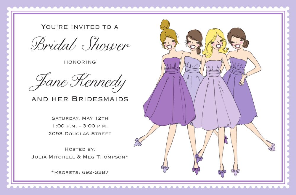 Lilac Bridesmaids Invitation