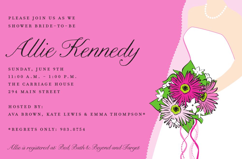 Strawberry Bride Invitation