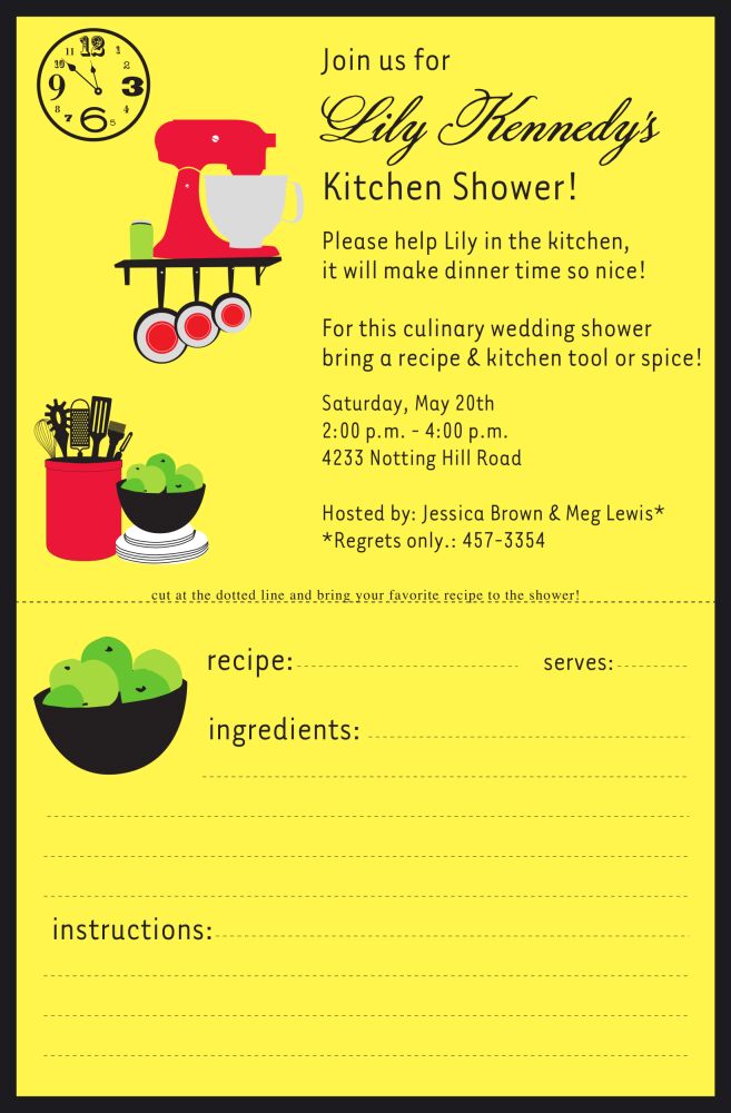Hip Kitchen Invitation