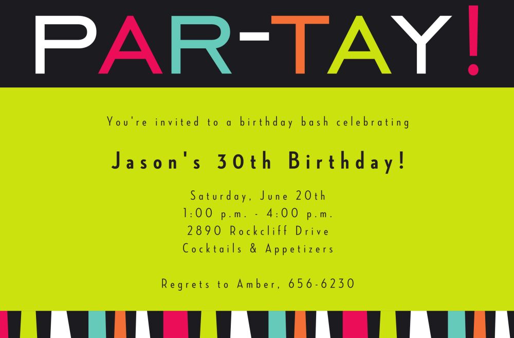 Par-tay Invitation