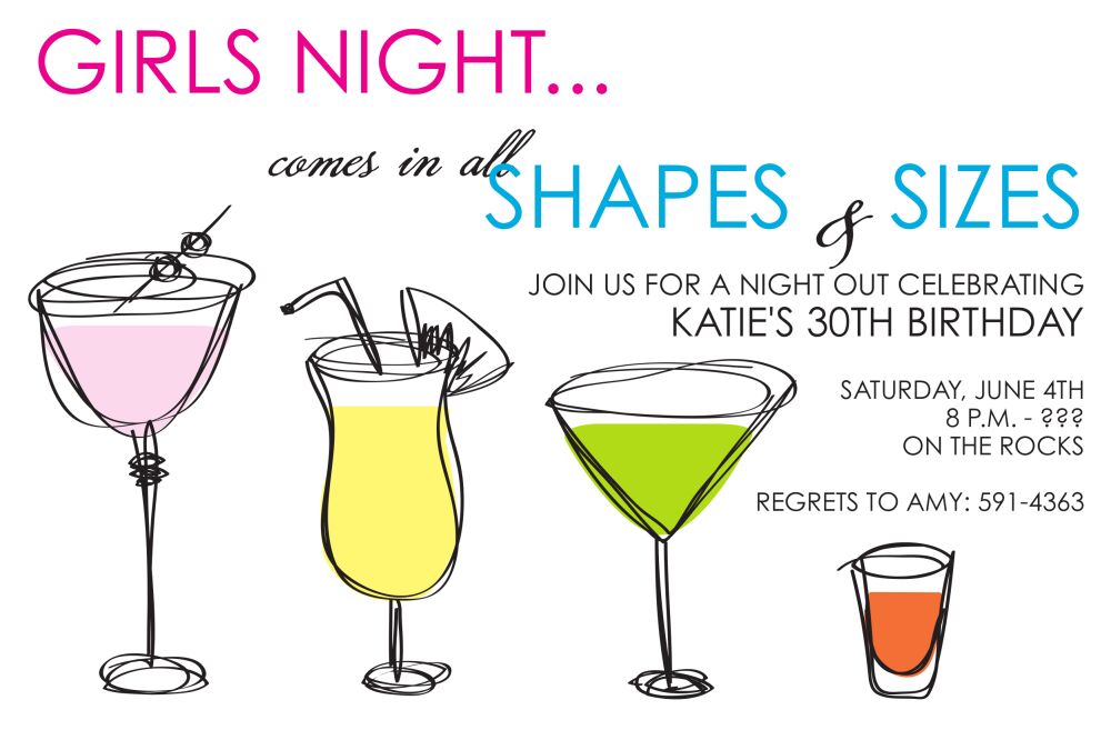 Sketchy Drinks Invitation