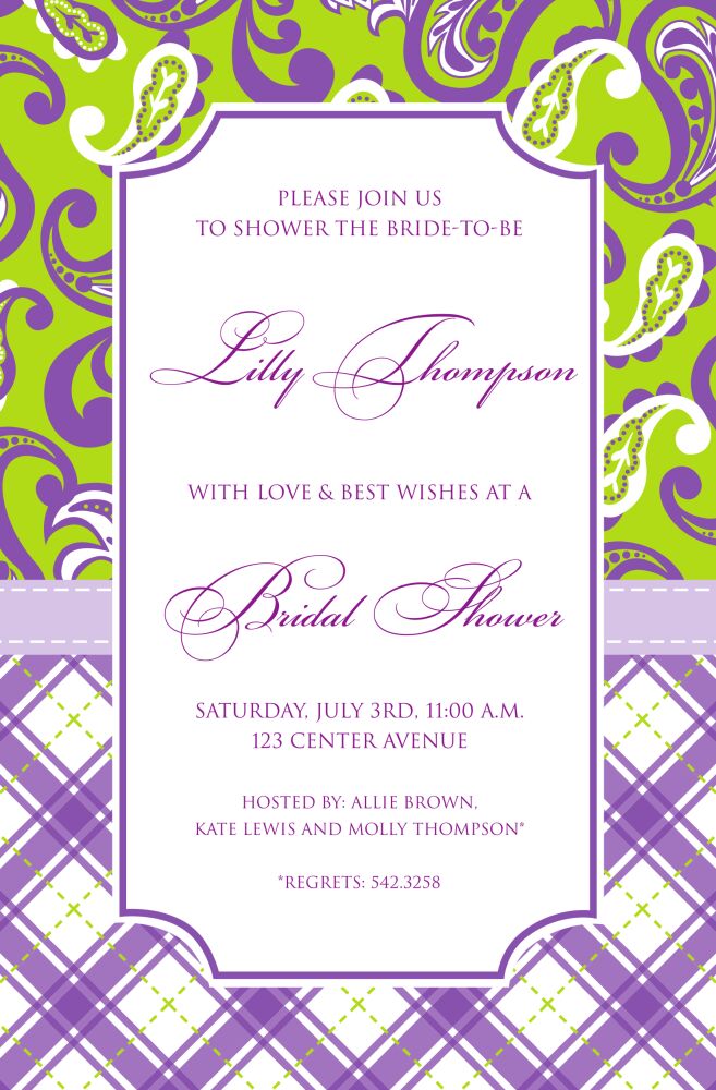 Preppy Lilac Invitation