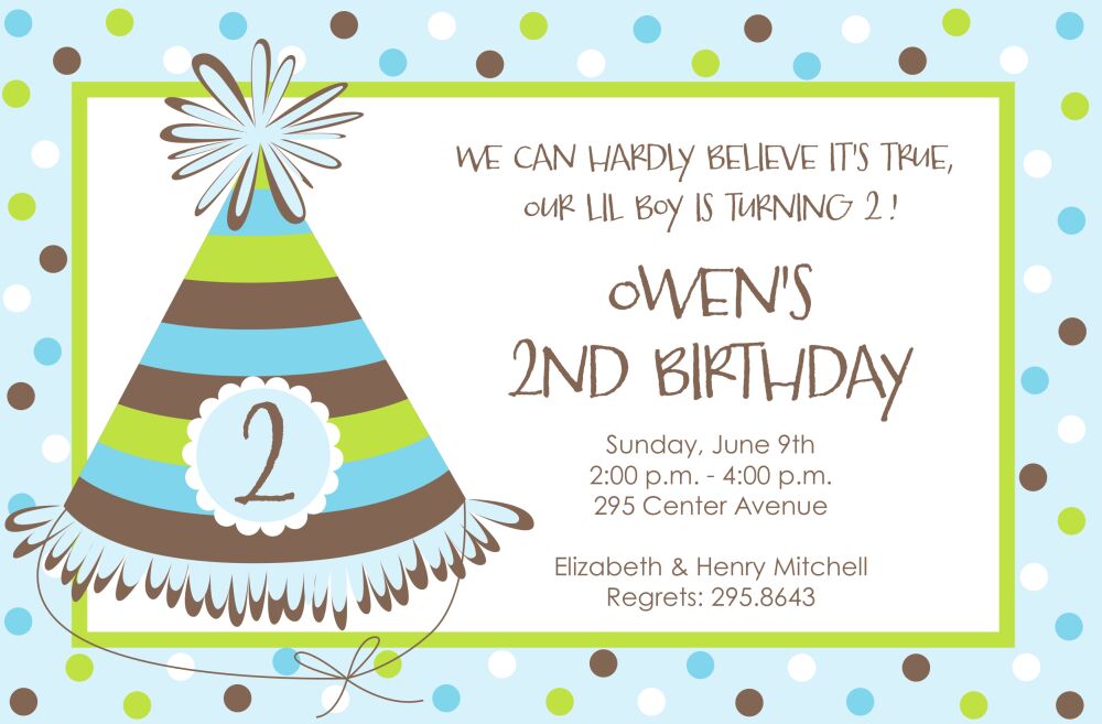 Party Blue Invitation