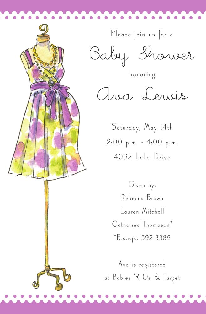 Mommy Dress Invitation