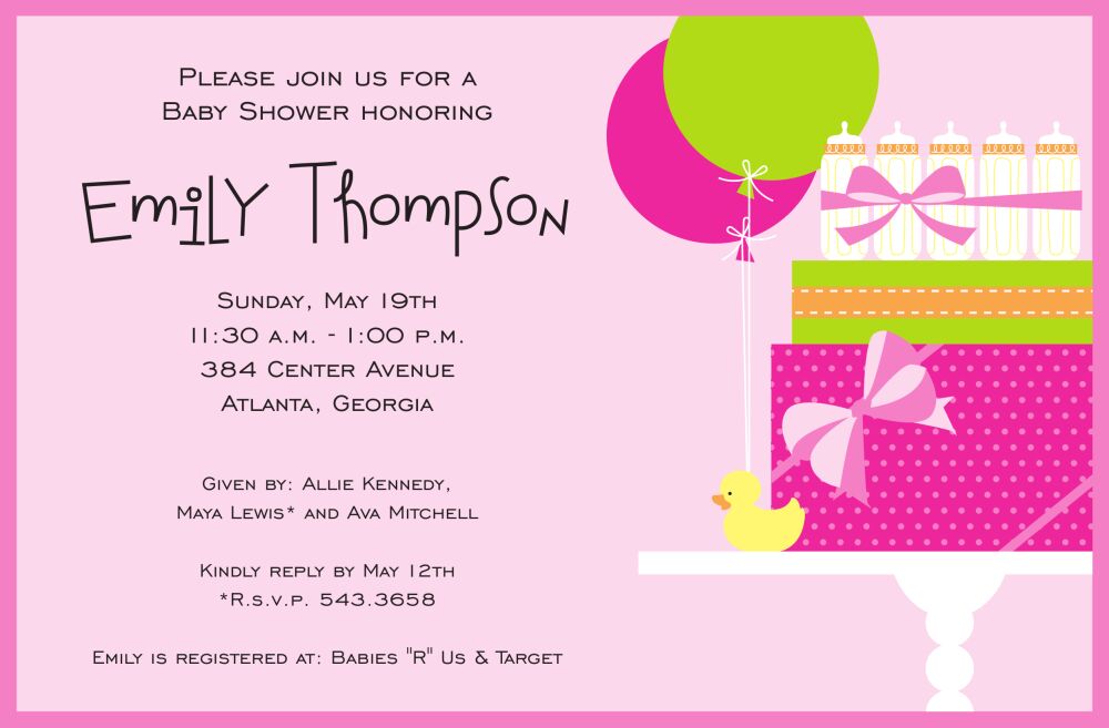 Baby Pink Invitation