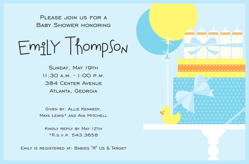 Baby Blue Invitation