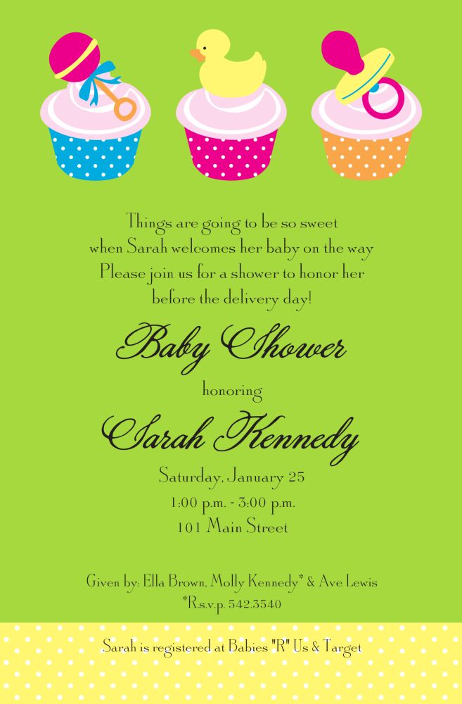 Baby Cupcakes Invitation