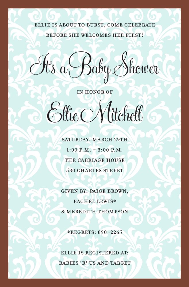 Posh Blue Invitation