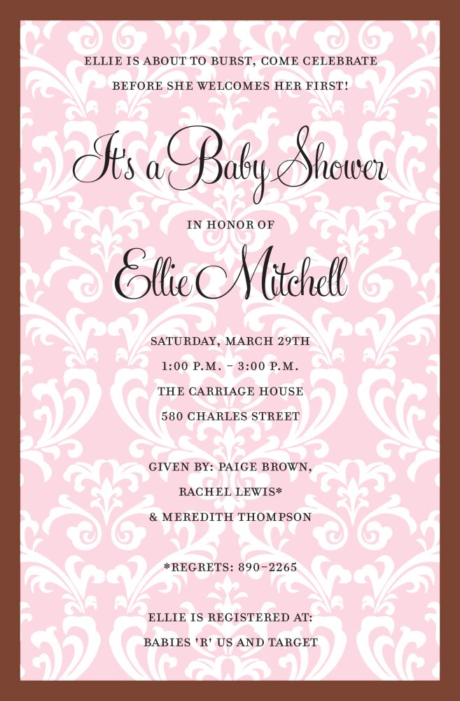 Posh Pink Invitation