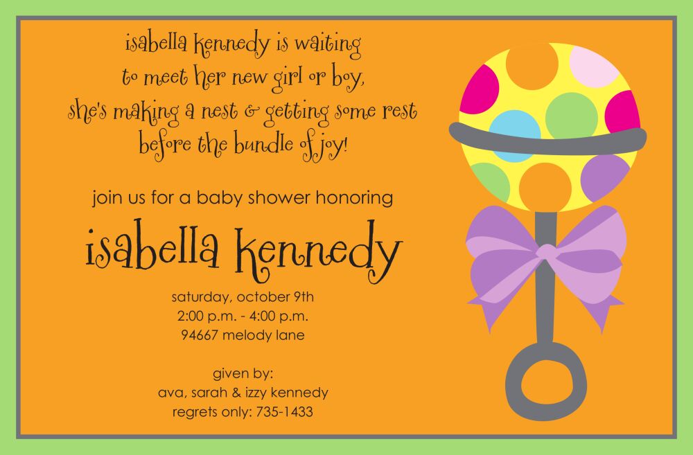 Rattle Fun Invitation