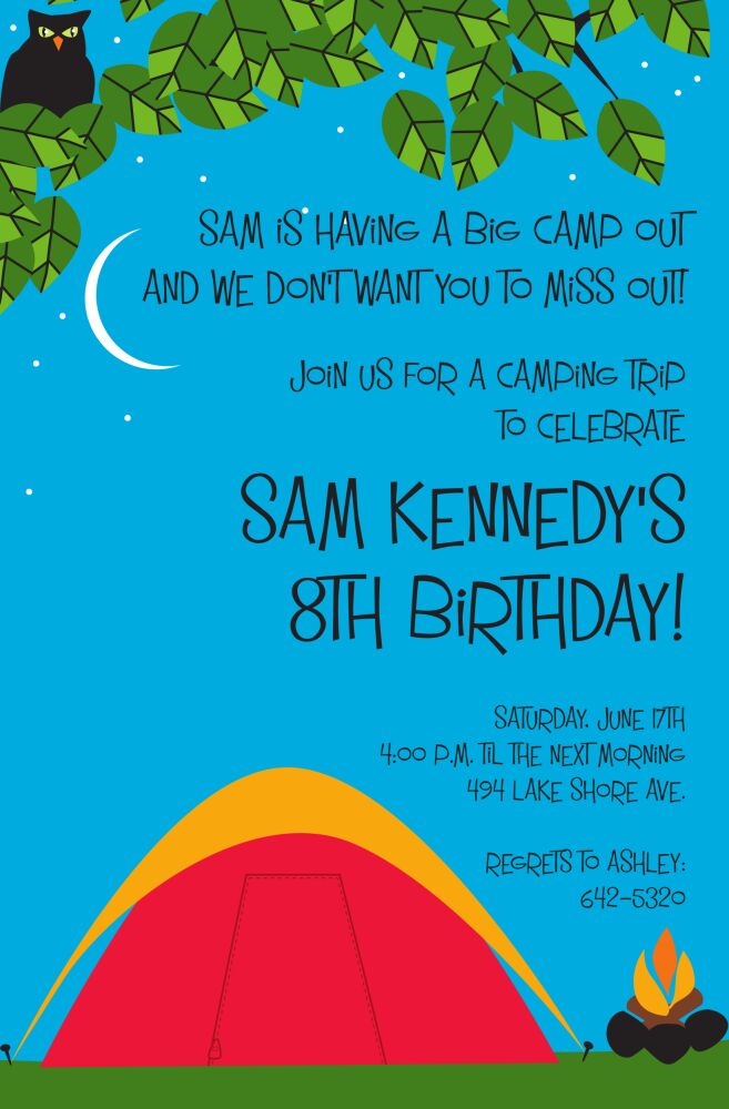 Camping Invitation