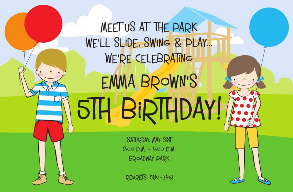 Playground Party Invitation