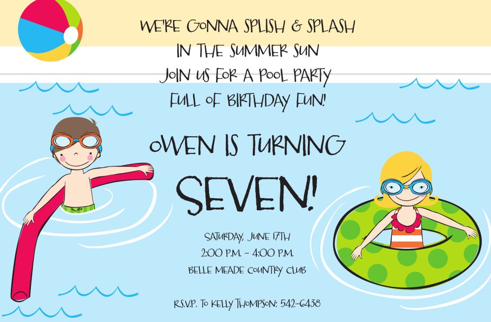 Little Splash Invitation