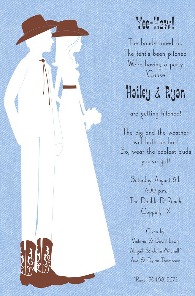 Cowboy Couple Invitation