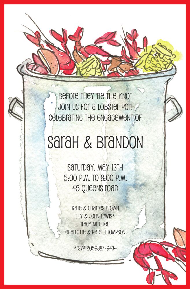 Crawfish Pot Invitation