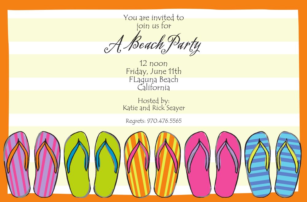 Flip Flops Invitation
