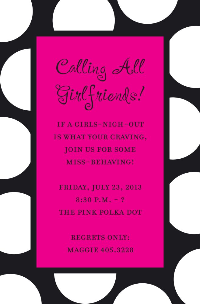 Spots Black Invitation