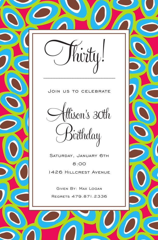 Candy Store Invitation