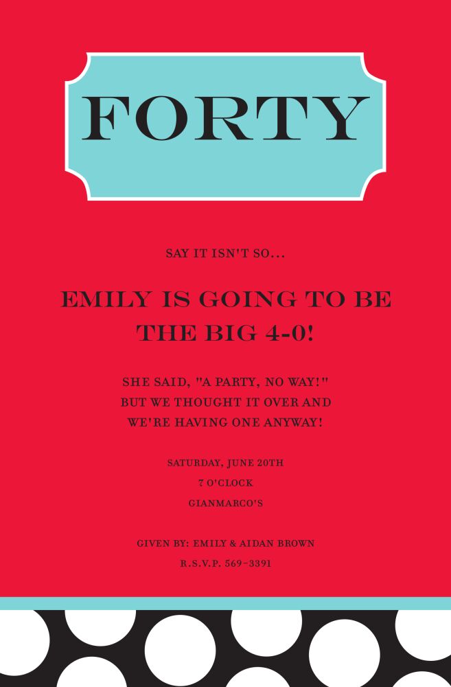 Bookplate Red Invitation