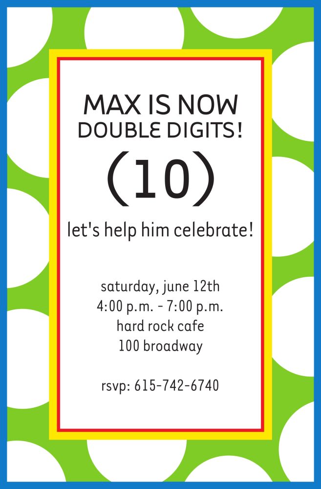Spots Kids Invitation