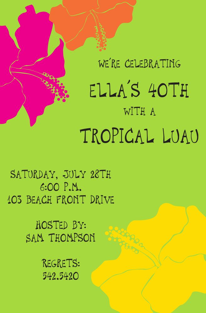 Hibiscus Invitation