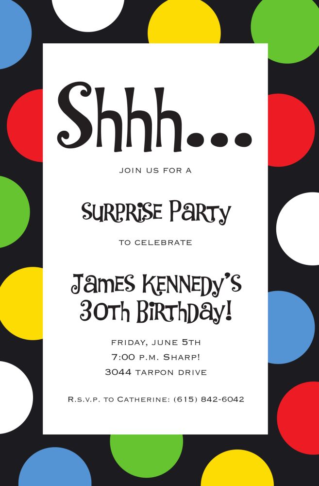 Party Dot Invitation
