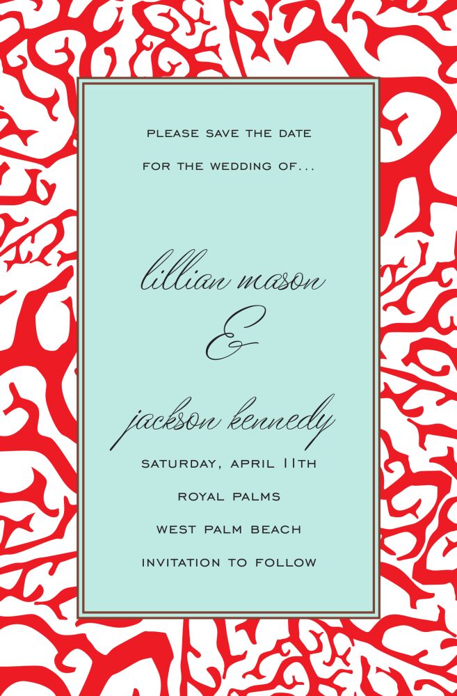 Red Coral Invitation
