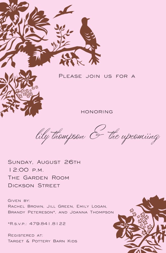Corner Toile Invitation