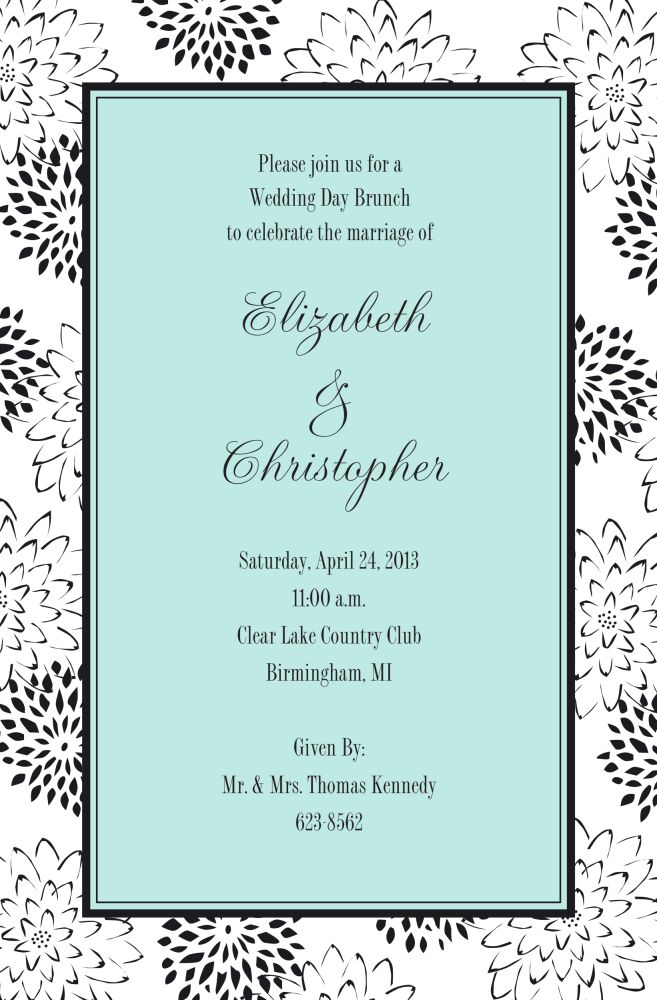 Burst Black Invitation