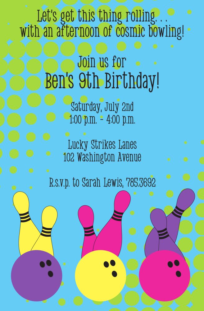 Radd Bowling Invitation
