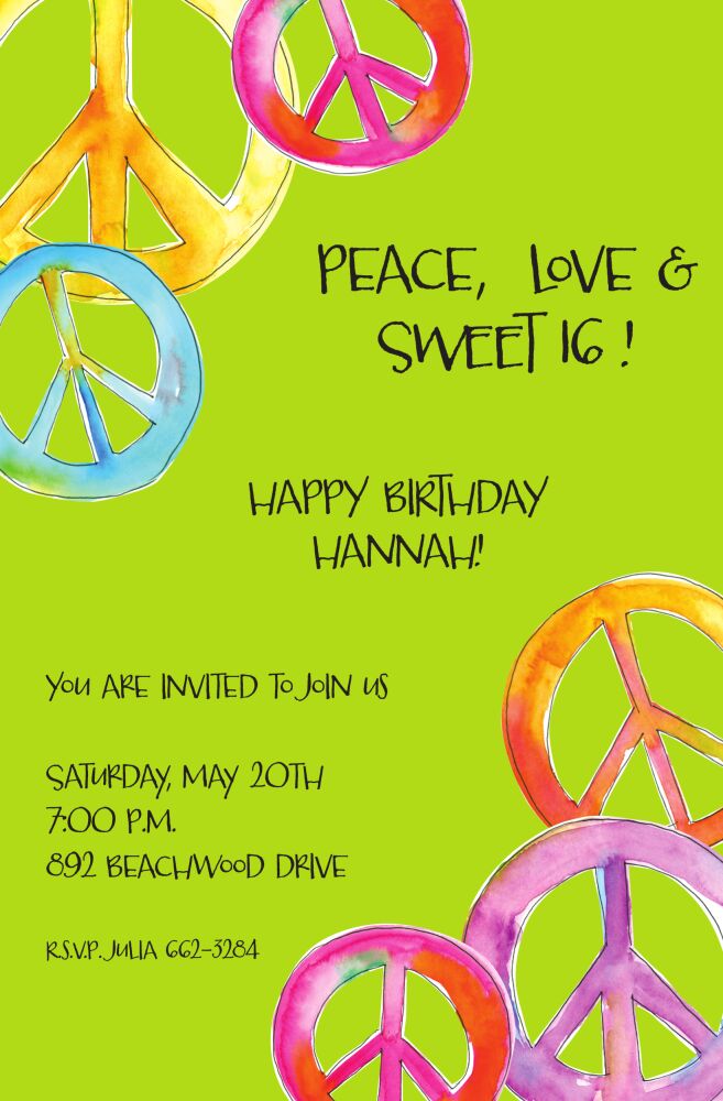 Peace Corners Invitation